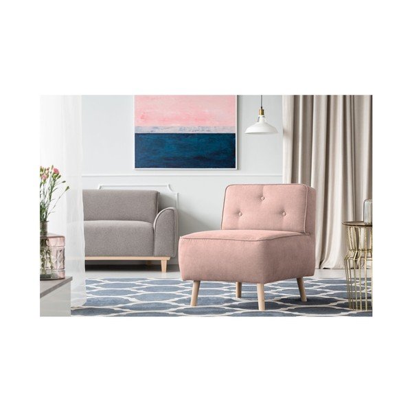 Lounge rózsaszín fotel - Kooko Home-image-1