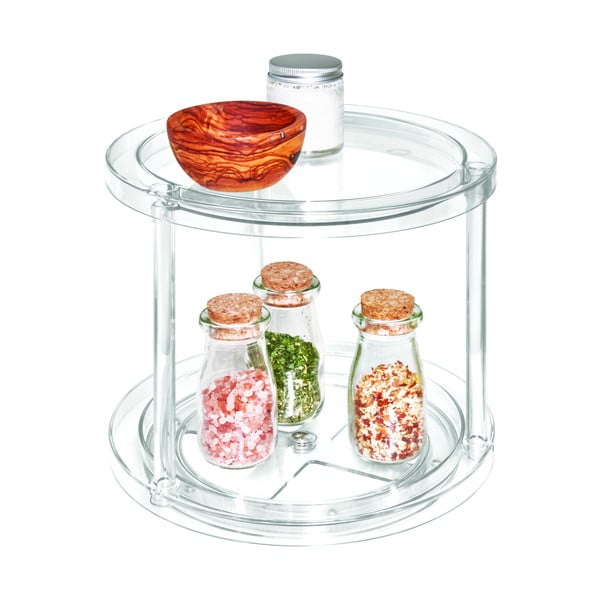 Kerek, forgatható, kétszintes talapzat az iDesign The Home Edit dobozokhoz, ⌀ 24,1 cm-image-2