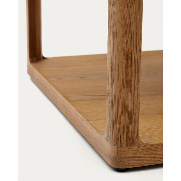 Natúr színű dohányzóasztal tölgyfa dekorral 65x140 cm Maymai – Kave Home-image-3