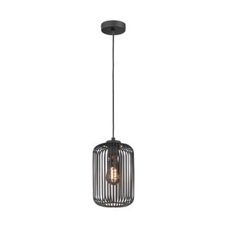 Fekete függőlámpa fém búrával ø 16 cm Cage – Fischer & Honsel