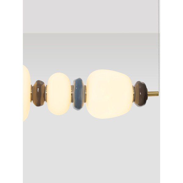 Fehér-aranyszínű fém LED dimmelhető függőlámpa porcelán búrával-üveg búrával Palo – Nova Luce-image-1