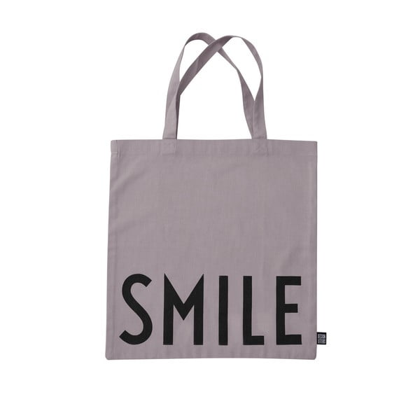 Smile lila vászontáska - Design Letters