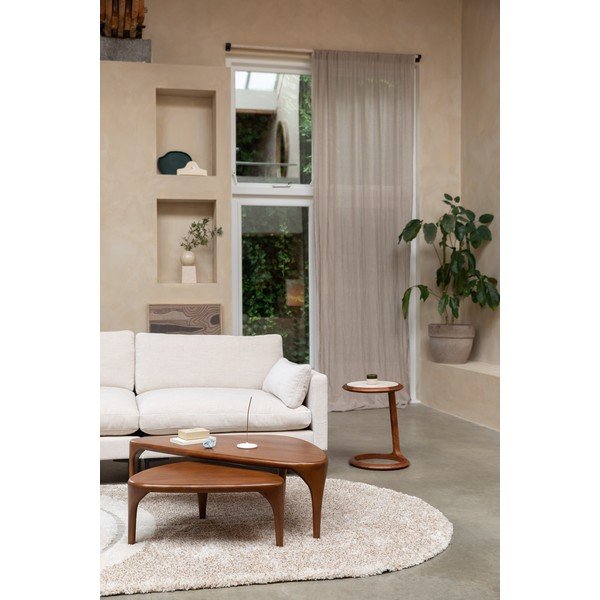 Kerek tárolóasztal kő asztallappal 41x45 cm Doppio – Zuiver-image-4