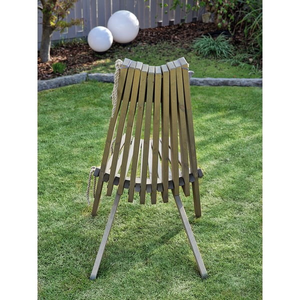 Szürke tömörfa kerti fotel Falun - Garden Pleasure-image-3