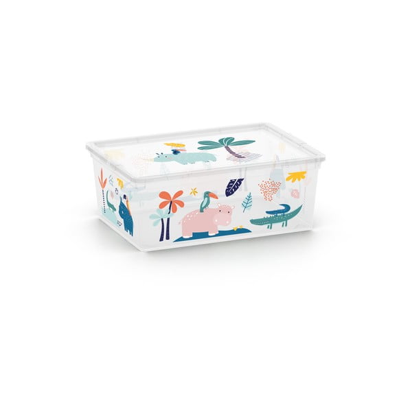 Fehér műanyag gyerek tárolódoboz 37x26x15 cm C Box Style – KIS