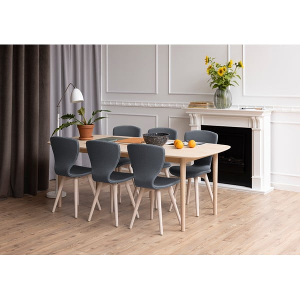 Bővíthető étkezőasztal tölgyfa dekoros asztallappal 210x100 cm Aston - Actona-image-1