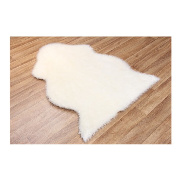 Tekli krémszínű műszőrme szőnyeg, 70 x 100 cm-image-2