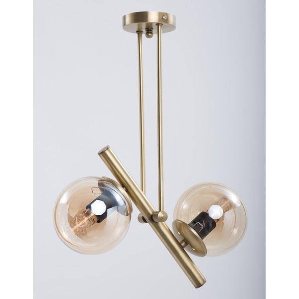 Aranyszínű mennyezeti lámpa üveg búrával ø 15 cm Libra – Squid Lighting-image-2