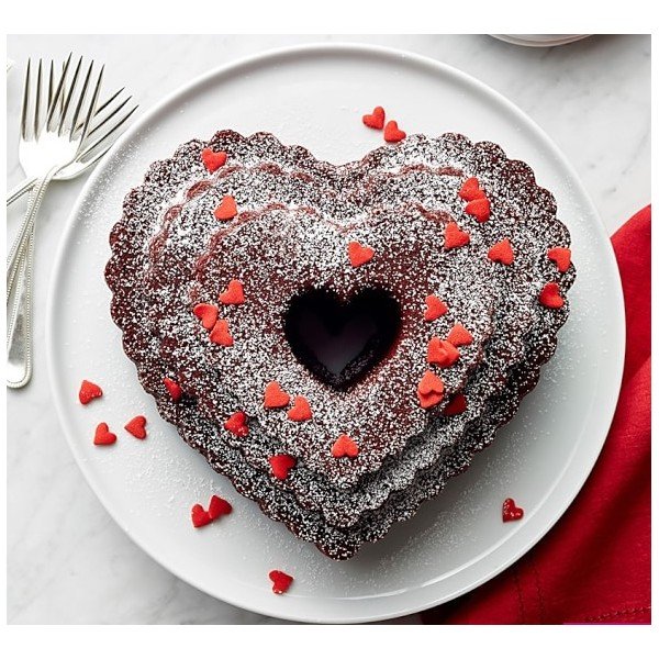 Heart karamellszínű sütőforma, 2,8 l - Nordic Ware-image-3