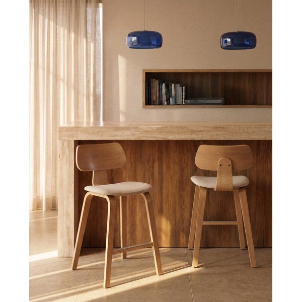 Sötétkék LED függőlámpa üveg búrával ø 38 cm Reig – Kave Home-image-2