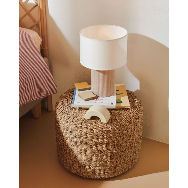 Fehér-bézs asztali lámpa textil búrával (magasság 29 cm) Bianella – Kave Home-image-2