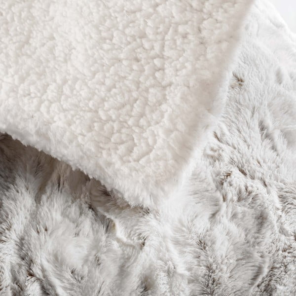 Szürkésbézs műszőrme takaró 220x240 cm Alaska – douceur d'intérieur-image-4
