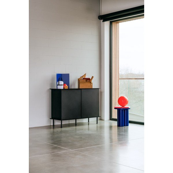 Fekete komód kábellyukkal 120x88x50 cm Suumo – noo.ma-image-1