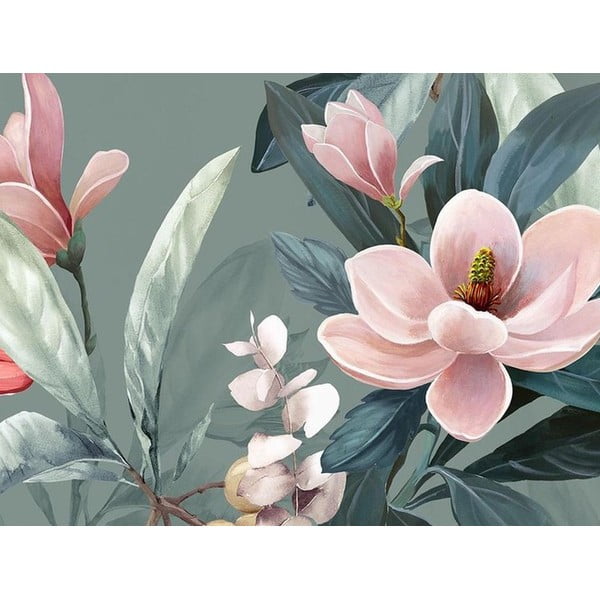 Rose zöld organikus pamut egyszemélyes ágyneműhuzat, 140 x 220 cm - Descanso-image-3