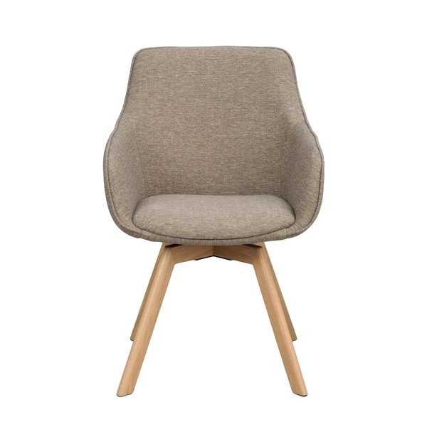 Bézs kárpitozott étkezőfotel szett 2 db-os Alison – Rowico-image-3