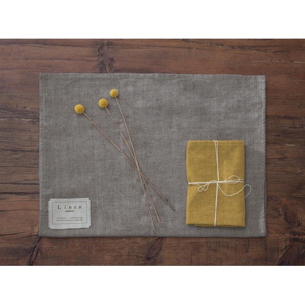 Beige 4 db szövet szalvéta lenkeverékkel, 43 x 43 cm - Really Nice Things-image-2