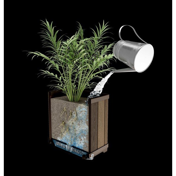 Műanyag önöntözős virágcserép Deco Rectangle – Keter-image-1