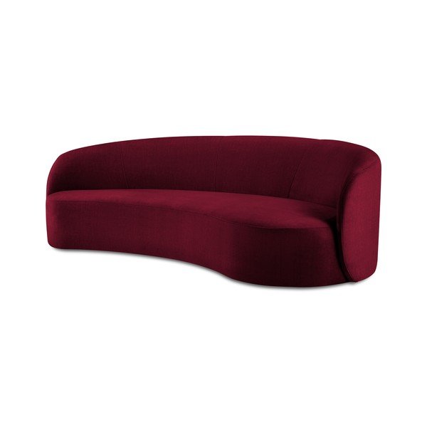 Debbie bordó bársony aszimmetrikus kanapé, jobb oldali - Mazzini Sofas-image-2