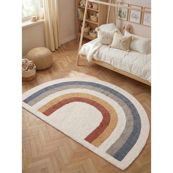 Krémszínű mosható-kézi szövésű pamut gyerek szőnyeg 140x200 cm Snuggle Riva – Hanse Home-image-1