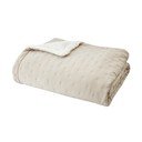 Krémszínű sherpa steppelt ágytakaró 220x230 cm Cosy Nori – Catherine Lansfield