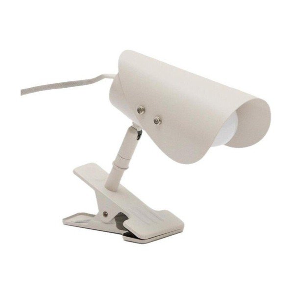 Világosszürke fém asztali lámpa csiptetővel (magasság 16 cm) Jula – Kave Home