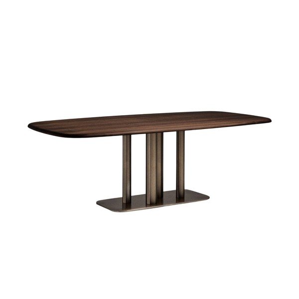 Étkezőasztal diófa dekorral 110x220 cm Melvar – Kave Home