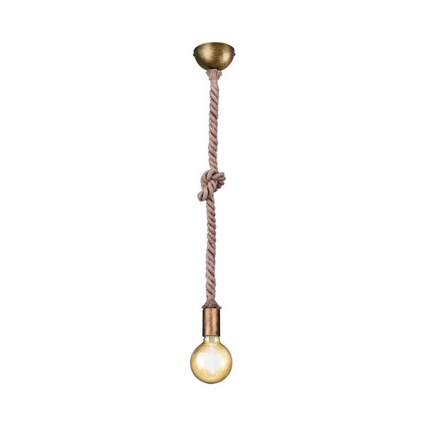 Sárgaréz színű függőlámpa ø 12 cm Rope – Trio-image-3
