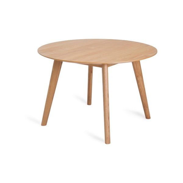 Kerek étkezőasztal tölgyfa dekorral ø 115 cm Rho – Unique Furniture
