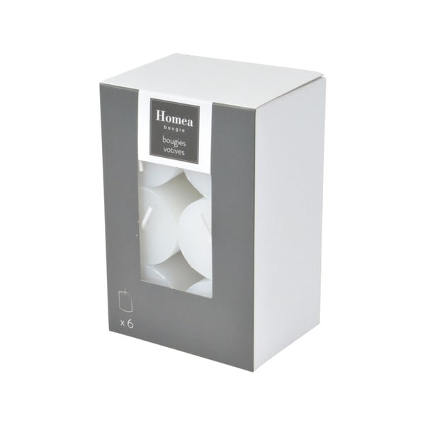 Gyertya készlet 6 db-os, égési idő 6 ó – Homéa-image-1