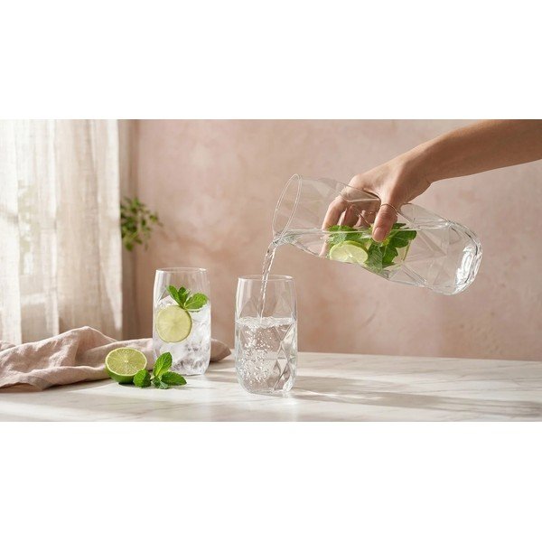 Boroszilikát üveg pohár szett 6 db-os 400 ml Geo – Vialli Design-image-4
