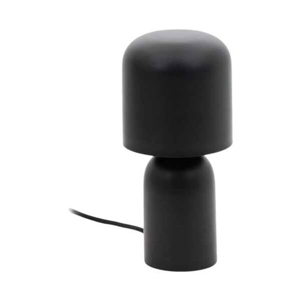 Fekete asztali lámpa fém búrával (magasság 28 cm) Monze – Kave Home