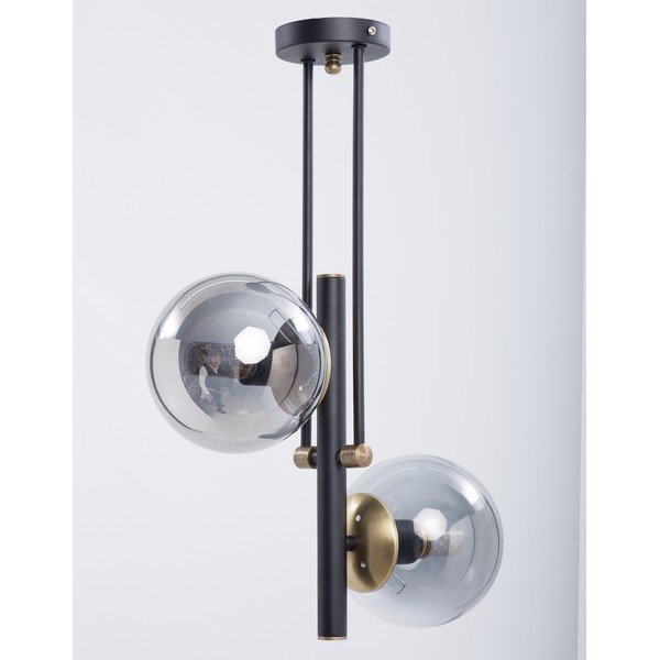 Fekete mennyezeti lámpa üveg búrával ø 15 cm Libra – Squid Lighting-image-1