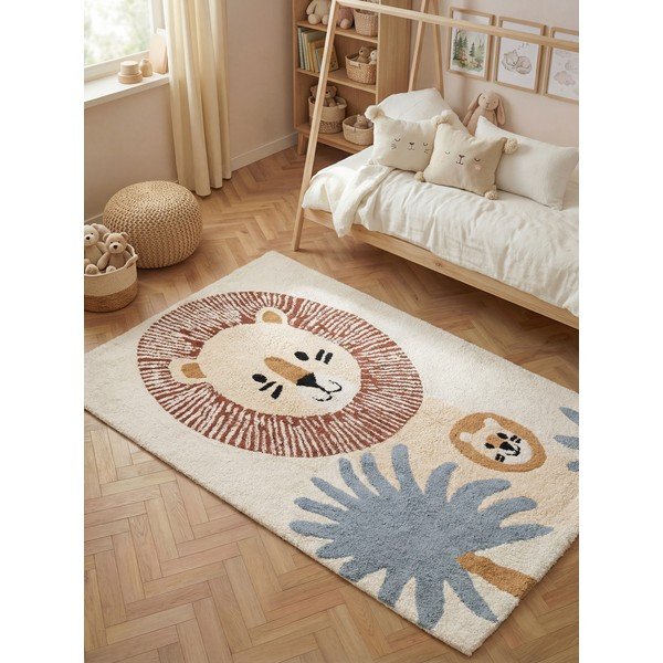 Krémszínű mosható-kézi szövésű pamut gyerek szőnyeg 140x200 cm Snuggle Leander – Hanse Home-image-1