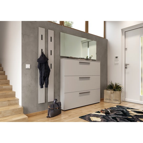 Szürkésbézs cipőtartó billenő fiókokkal Utah - Germania-image-3