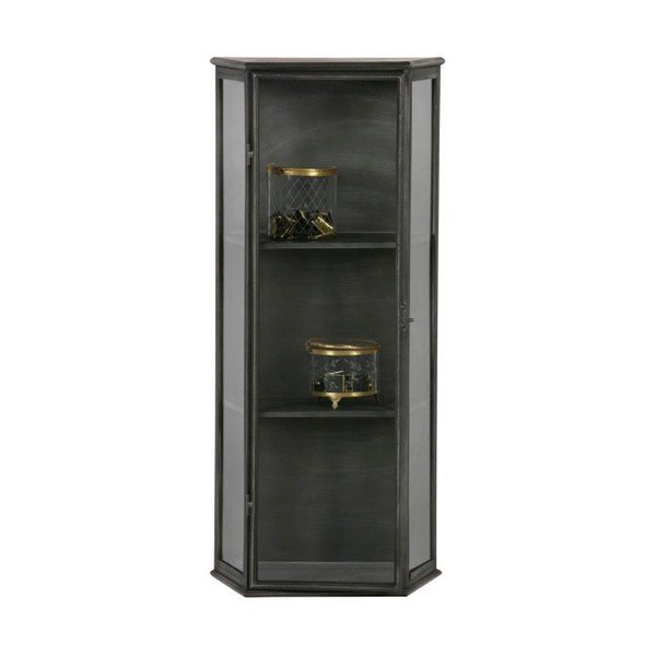 Trophy fekete fém vitrin - BePureHome-image-1