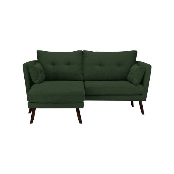Elena zöld háromszemélyes kanapé, fekvőfotellel a bal oldalon - Mazzini Sofas-image-4