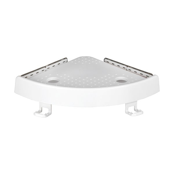 Fehér sarok öntapadós műanyag fürdőszobai polc Quick-Fit – Allstar-image-2