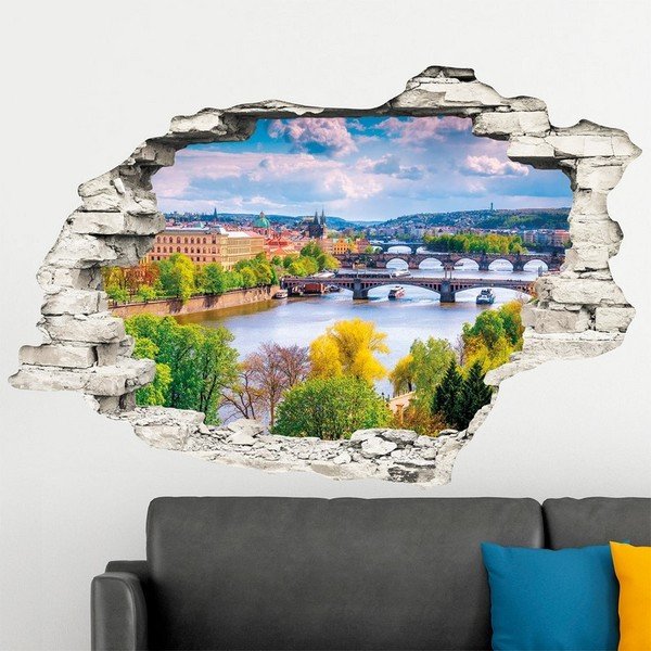 Prágai tavasz 3D falmatrica, 90 x 60 cm - Ambiance-image-1