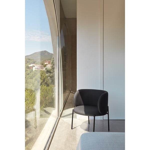 Fekete műbőr fotel Mogi - Teulat-image-1