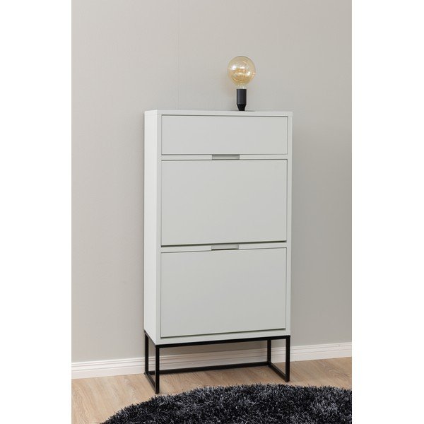 Fehér cipőtartó billenő fiókokkal Lipp - Tenzo-image-1