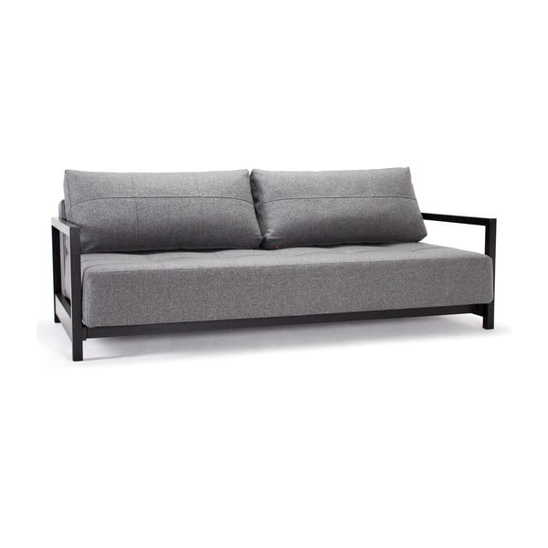 Deluxe piszkosszürke kinyitható kanapé, karfával - Innovation