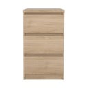 Natúr színű komód tölgyfa dekorral 40x70x50 cm Naia – Tvilum