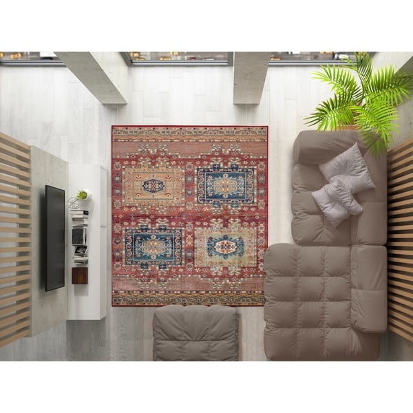 Ornament piros viszkóz szőnyeg, 120 x 170 cm - Universal-image-1