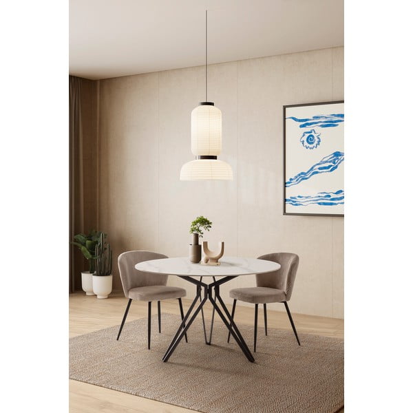 Bézs kordbársony étkezőszék szett 4 db-os Megan – Marckeric-image-1