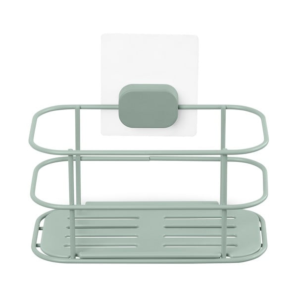 Mentazöld öntapadós fém fürdőszobai polc Grena – Compactor-image-4