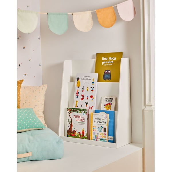 Fehér gyerek könyvespolc 59,5x69,5x23 cm Adiventina – Kave Home-image-2