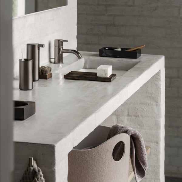 Sötétbarna rozsdamentes acél fogkefetartó pohár MODO – Blomus-image-1