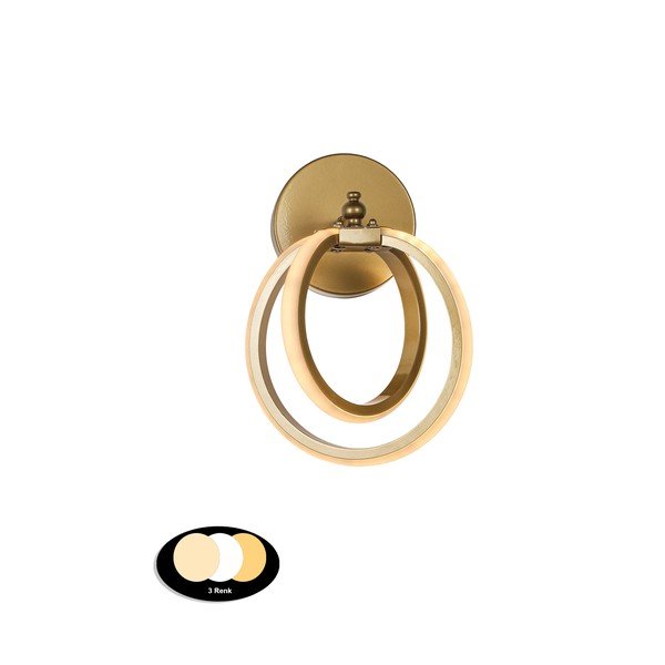 Bronzszínű fém LED fali lámpa Sezen – Squid Lighting-image-2