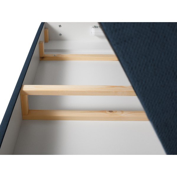 Sötétkék boxspring ágy tárolóhellyel 160x200 cm Sunset – Cosmopolitan Design-image-4
