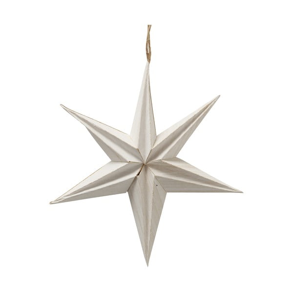 Kassia fehér csillag alakú karácsonyi papír függődísz, ø 20 cm - Boltze